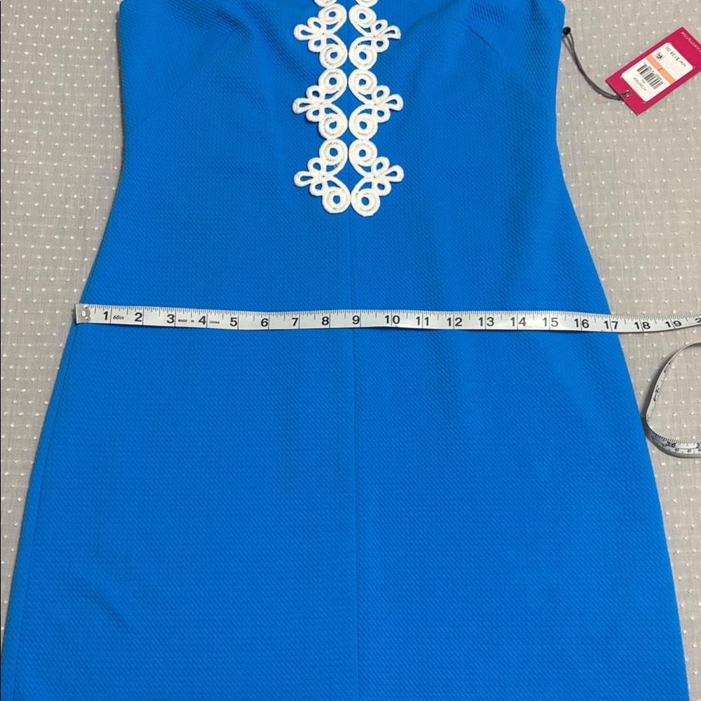 Vince Camuto | Blue Dress with White Detailing - Picture 7 of 8